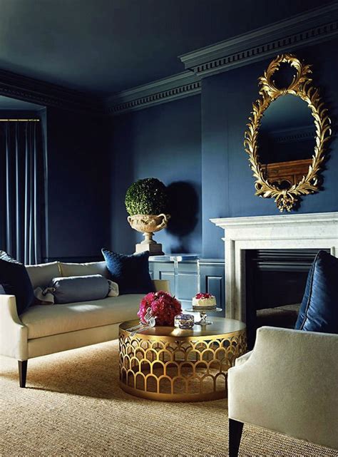 navy blue interior design inspiration.